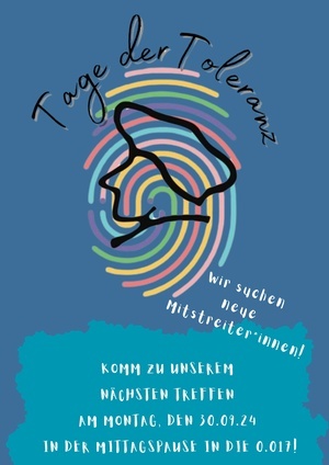 Plakat Tage der Toleranz Plakat Tage der Toleranz
